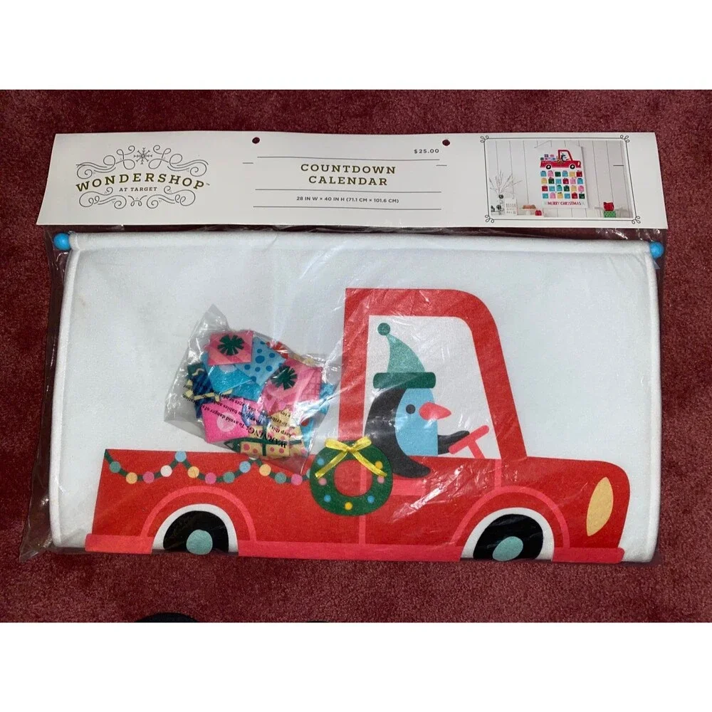 40” Hanging Christmas Countdown Advent Calendar Target Wondershop Penguin Truck